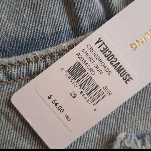 Amuse Society High Waist Denim Shorts with Rolled Cuffs - Picture 11 of 11